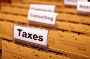  taxes with word on business folder index