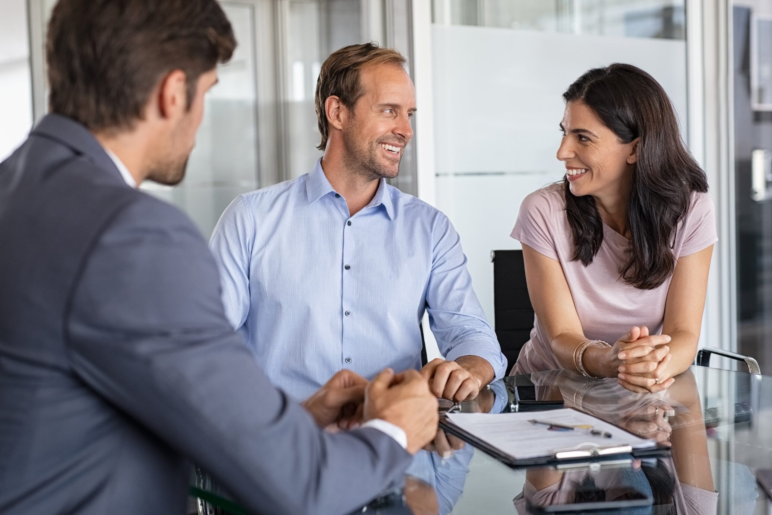 High income client meeting with an account in Edmonton